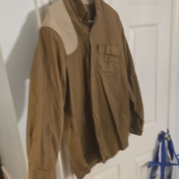 Men's Casual Brown Shirt with Beige Accent - Picture 5 of 9